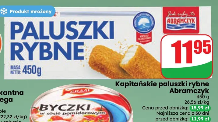 Kapitańskie paluszki rybne Abramczyk promocja w Dino