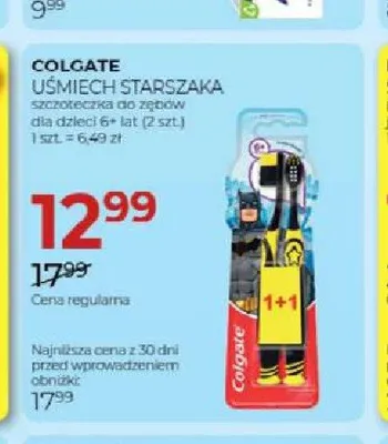 Szczoteczka do zębów dla dzieci Colgate Uśmiech Starszaka 2-pak promocja w Drogerie Jawa