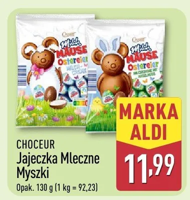 Jajeczka mleczne myszki promocja w Aldi