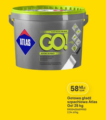 Gotowa gładź szpachlowa Go! promocja w Castorama