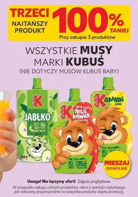 Mus 100% owoców różne rodzaje promocja w Kaufland