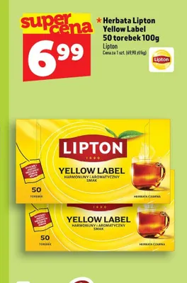 Herbata czarna Lipton Yellow Label promocja w TOPAZ