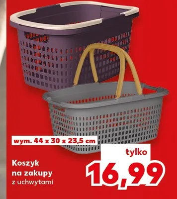 Koszyk na zakupy z uchwytami promocja w Kaufland