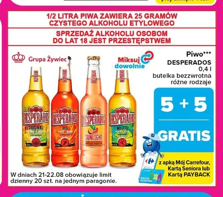 Piwo Desperados Red promocja w Carrefour