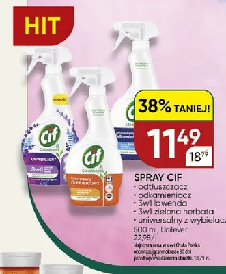 Spray do czyszczenia Cif odkamieniacz promocja w Chata Polska