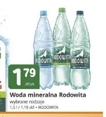 Woda mineralna gazowana delikatnie Rodowita promocja w Marketvita