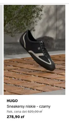 Sneakersy niskie HUGO czarne promocja w Lounge by Zalando