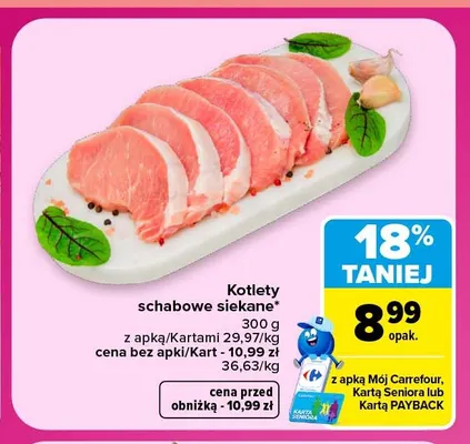 Kotlety schabowe siekane promocja w Carrefour