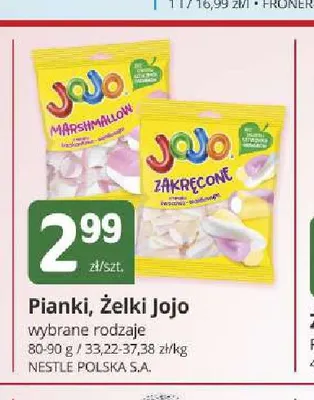 Pianki, żelki Jojo promocja w Marketvita