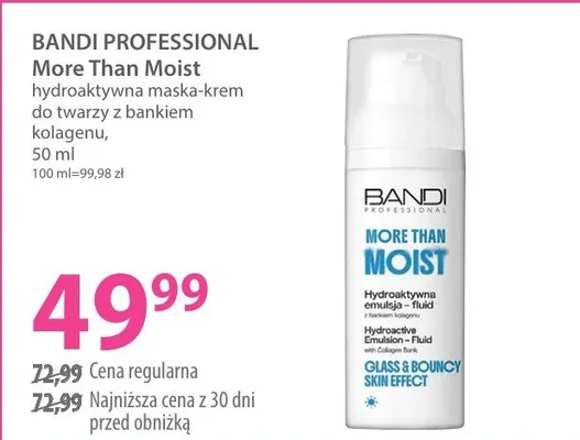 Maska More Than Moist hydroaktywna do twarzy z bankiem kolagenu promocja w Hebe