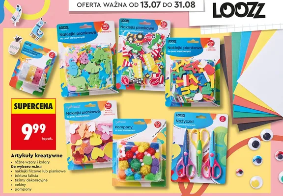 Naklejki piankowe zwierzęta LOOZZ promocja w Biedronka