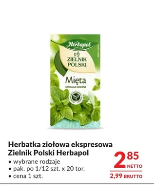 Herbatka ziołowa ekspresowa Zielnik Polski Herbapol promocja w Makro