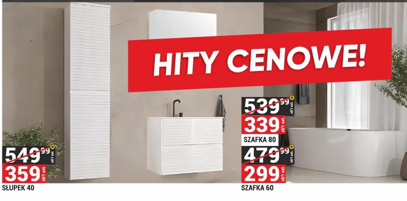 SŁUPEK 40 SERIA BRUNO kolor biały promocja w Merkury Market