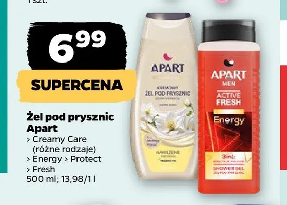 Żel pod prysznic Apart Fresh promocja w Netto