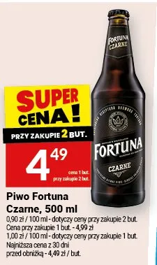 Piwo Fortuna Czarne promocja w Twój Market