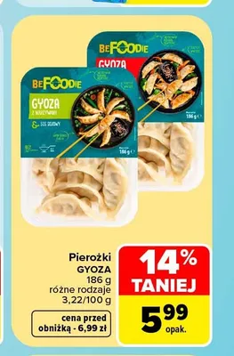 Pierożki Gyoza z warzywami BeFoodie promocja w Carrefour