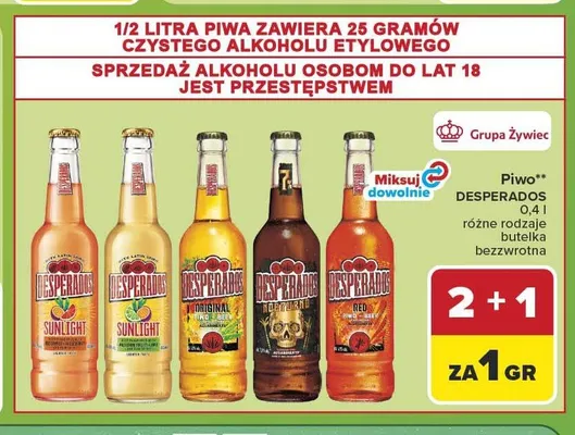 Piwo Desperados Original promocja w Carrefour