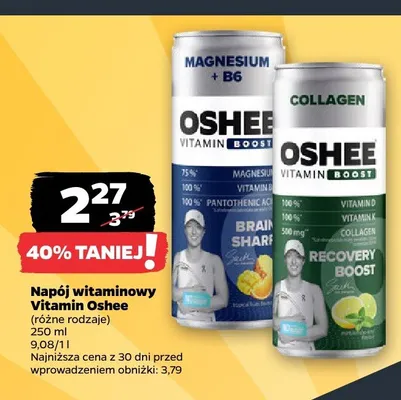 Napój witaminowy Oshee Vitamin Boost Collagen promocja w Netto
