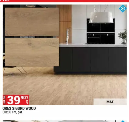 Gres Sigurd Wood 30x60 cm gat. I promocja w Merkury Market