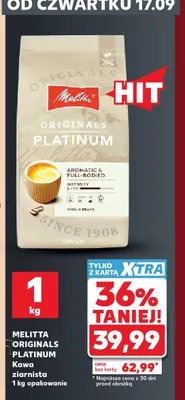 Kawa ziarnista Originals Platinum Melitta promocja w Kaufland