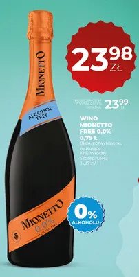 Wino bezalkoholowe Mionetto promocja w Duży Ben