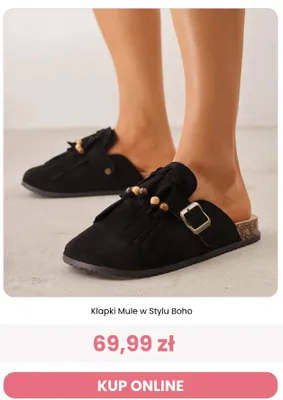 Klapki damskie Mule w Stylu Boho Renee promocja w Renee