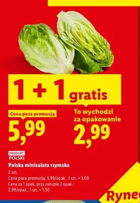 Minisałata rzymska polska promocja w Lidl