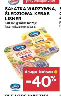 Sałatka kebab Lisner promocja w Stokrotka
