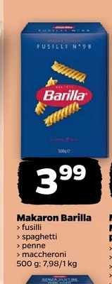 Makaron penne Barilla promocja w Netto