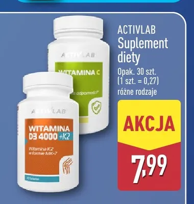 Suplement diety Activlab Witamina D3 4000 +K2 promocja w Aldi