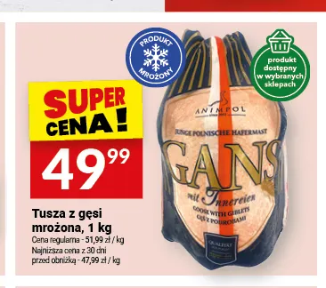 Tusza z gęsi mrożona Animpol promocja w Twój Market
