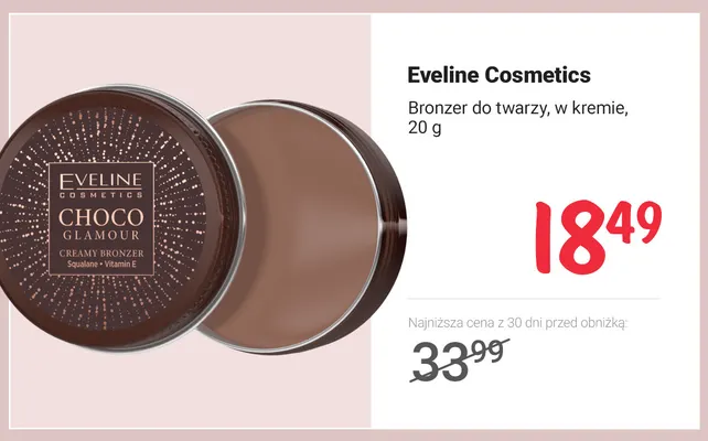 Bronzer do twarzy w kremie Eveline Cosmetics promocja w Rossmann