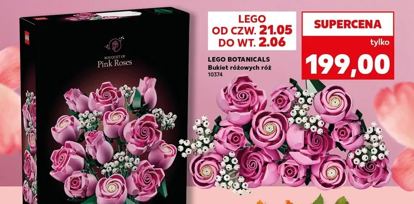 Klocki LEGO Botanicals Bukiet różowych róż 10374 promocja w Kaufland