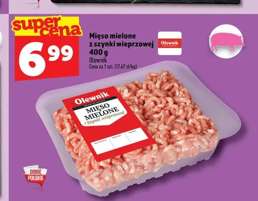 Miśo mielone z szynki wieprzowej Olewnik promocja w TOPAZ