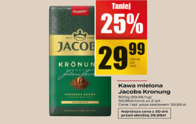 Kawa mielona Kronung promocja w Supeco
