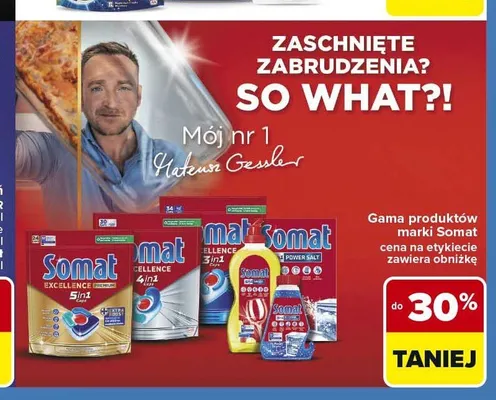 Kapsułki do zmywarki Somat Excellence 3in1 promocja w Carrefour