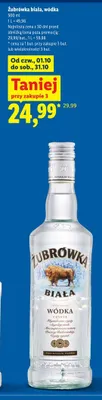 Wódka Żubrówka Biała promocja w Lidl