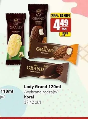 Lody Grand Caramel Popcorn Koral promocja w API Market