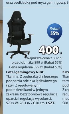 Fotel gamingowy Nibe promocja w Jysk