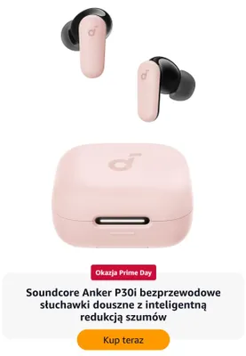 Słuchawki douszne bezprzewodowe Soundcore Anker P30i promocja w Amazon
