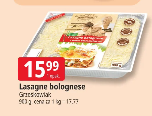 Lasagne bolognese Grześkowiak promocja w Leclerc