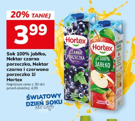 Nektar czarna i czerwona porzeczka Hortex promocja w Hitpol