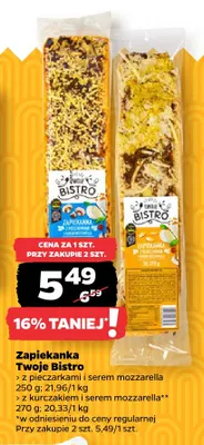 Zapiekanka z pieczarkami i serem mozzarella Twoje Bistro promocja w Netto