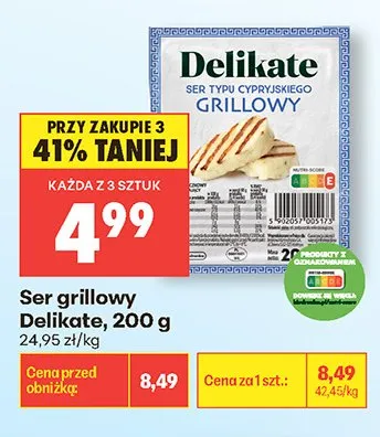 Ser grillowy Delikate promocja w Biedronka