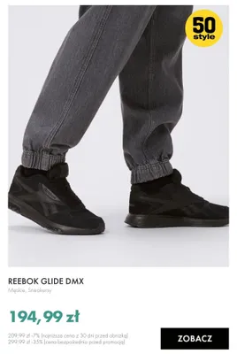 Sneakersy męskie Reebok Glide DMX promocja w 50 style
