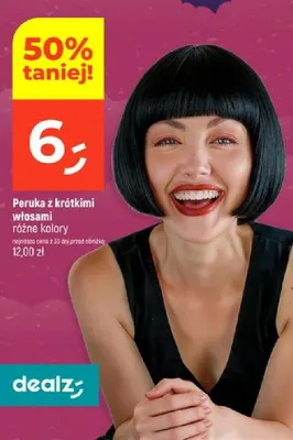 Peruka z krótkimi włosami promocja w Dealz