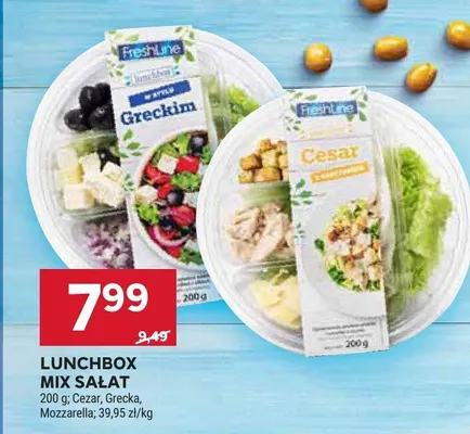 Lunchbox mix sałat FreshLine Grecka promocja w Stokrotka