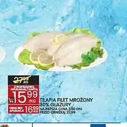 Tilapia filet mrożony 30% glazury promocja w Wafelek