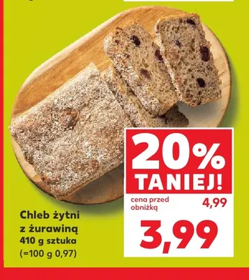 Chleb żytni z żurawiną promocja w Kaufland
