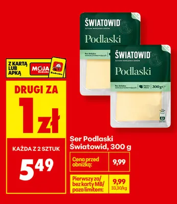Ser podlaski Światowid promocja w Biedronka